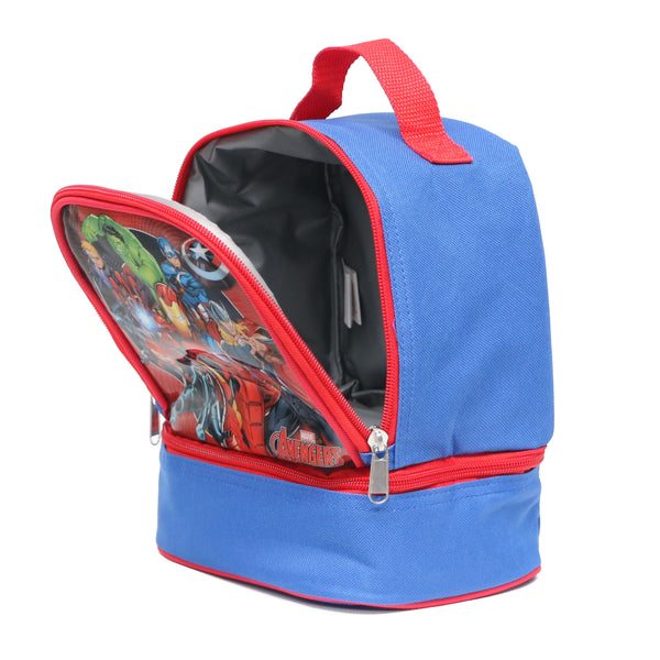 Marvel Kid's Dual Compartment Insulated Reusable Lunch Bag for