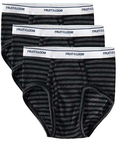Fruit of the Loom Boy's Cotton Ribbed Brief Underwear (Pack of 3)