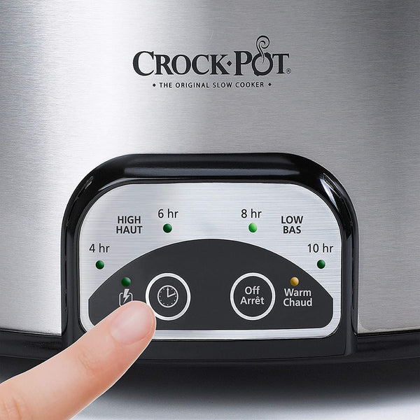 Crock-Pot 4-Quart Smart-Pot Programmable Slow Cooker, Silver – S&D