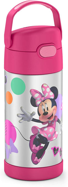 Thermos Funtainer Minnie Mouse Insulated Bottle With Straw, Red