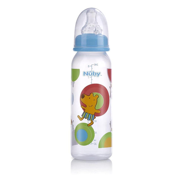 Nuby No Spill Gripper Cup with Silicone Spout, 10oz, Green/Red/Blue - 3 count