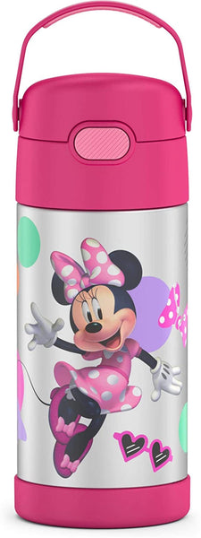 Thermos Straw W Handle Bottle 250ML Minnie Pink