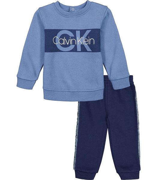 Calvin Klein Girls 12-24 Months 2-Piece Knit Jogger Set – S&D Kids