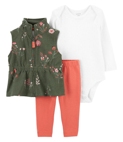 Carters Girls 3-24 Months 2-Piece Crinkle Jersey Top & Floral Legging – S&D  Kids