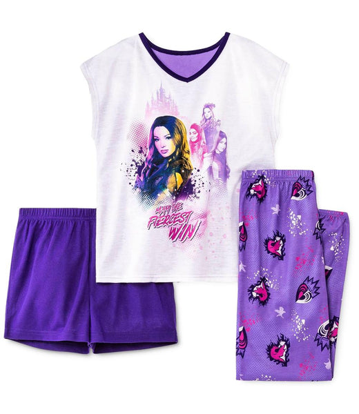 Disney Girls 4 10 Descendants 3 3 Piece Pajama Set S D Kids