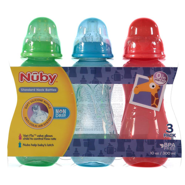 Nuby - Anti-Colic Silicone Nipple - Pack of 2 - Clear