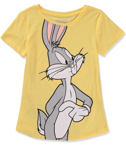 Looney Tunes Girls 4-14 Looney Bunny Kids Pr Sleeve Bugs Short – Tunes Screen S&D