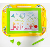 Create N Grow Rainbow Magnetic Sketcher with 2 Stampers, an Attached Stylus and a Slider Eraser - Jumbo Size! Colors May Vary