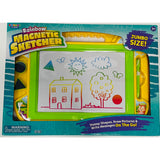 Create N Grow Rainbow Magnetic Sketcher with 2 Stampers, an Attached Stylus and a Slider Eraser - Jumbo Size! Colors May Vary