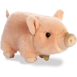 Aurora® Adorable Miyoni® Tots Pot-Bellied Piglet Pink Stuffed Animal - Lifelike Detail - Cherished Companionship - Pink 11 Inches