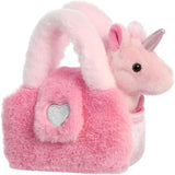 Aurora Fashionable Fancy Pals™ Plushy Pink™ Stuffed Animal - On-The-go Companions