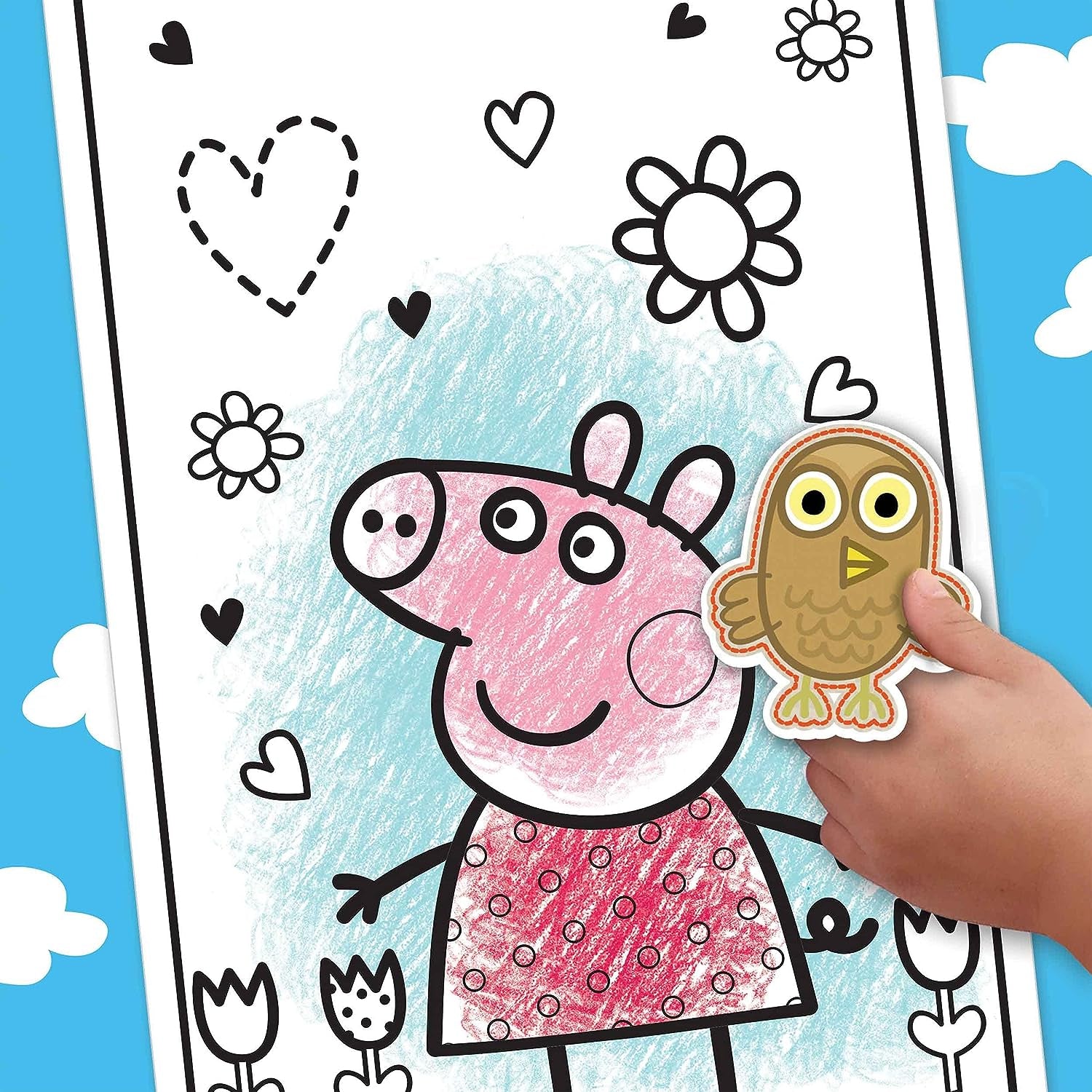 DRAWING AND COLORING PEPPA PIG DADDY PIG GEORGE AND MUMMY PIG 