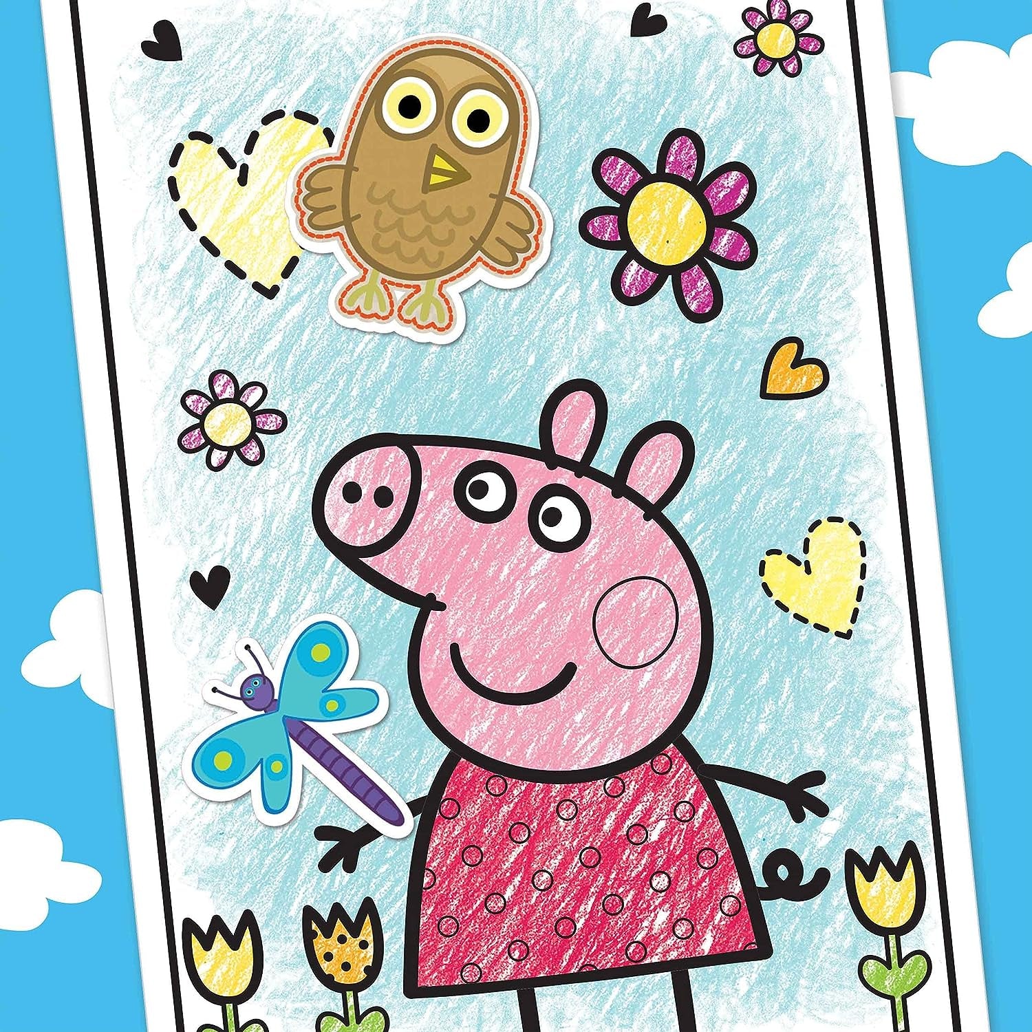 9PC Peppa Pig Coloring Book Kit Washable Markers Drawing