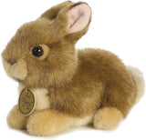 Aurora® Adorable Miyoni® Tots Baby Bunny Stuffed Animal - Lifelike Detail - Cherished Companionship - Brown 7 Inches