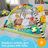 Fisher-Price Playmat Rainforest Music & Lights Deluxe Gym with 10+ Toys & Activites for Newborn