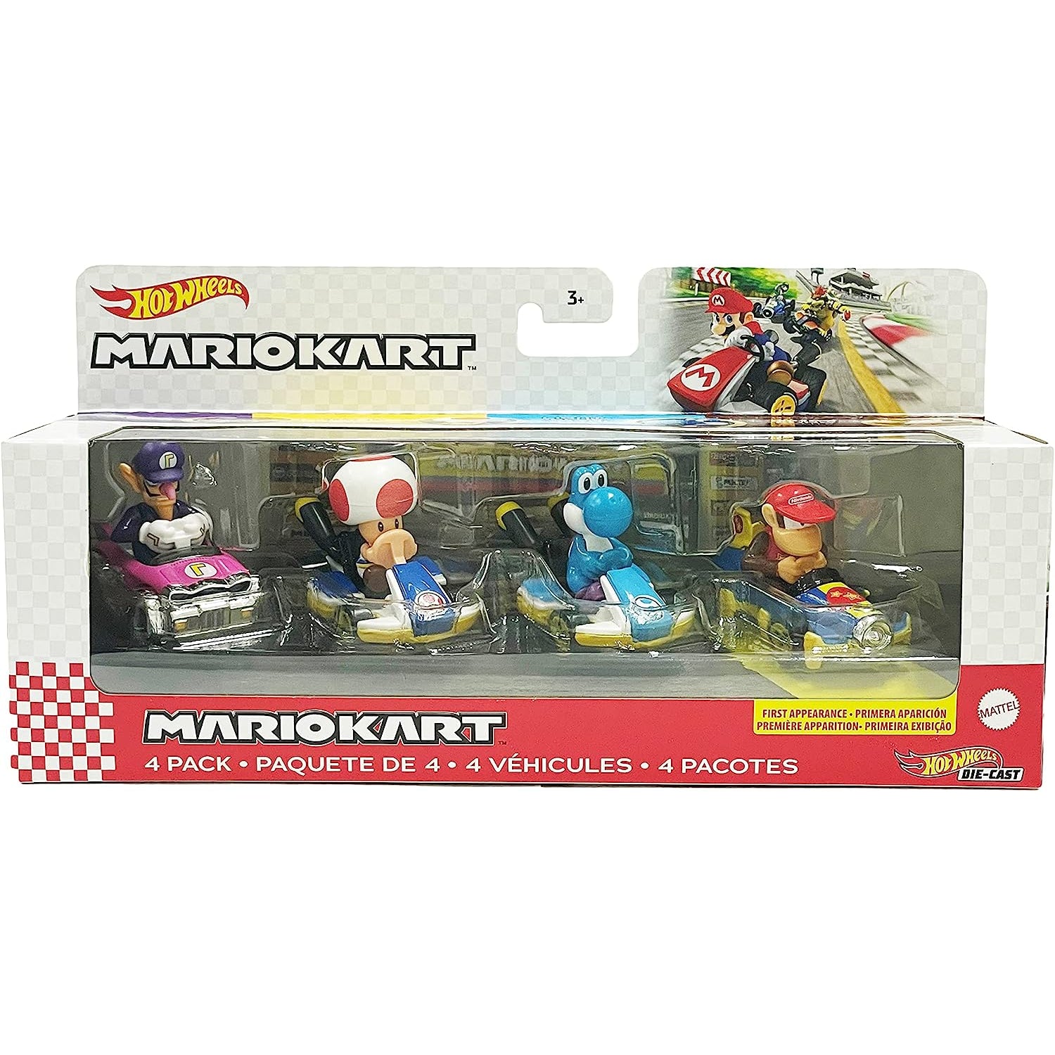 Mattel Hot Wheels Mario Kart Vehicle 4-Pack, Set of 4 Fan-Favorite Cha –  S&D Kids