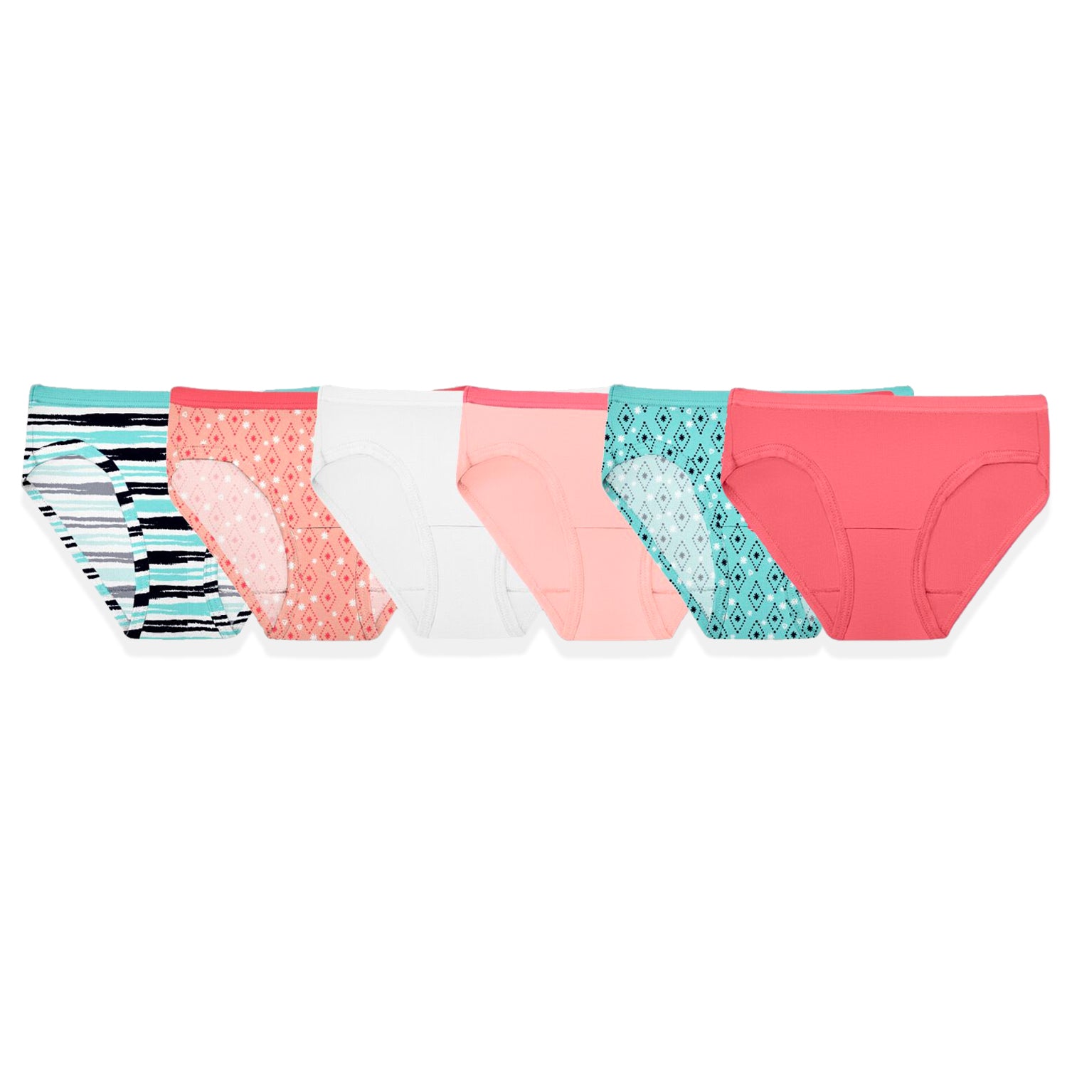 Fruit of the Loom Girls 6-16 Boyshort Underwear, 6 Pack – S&D Kids