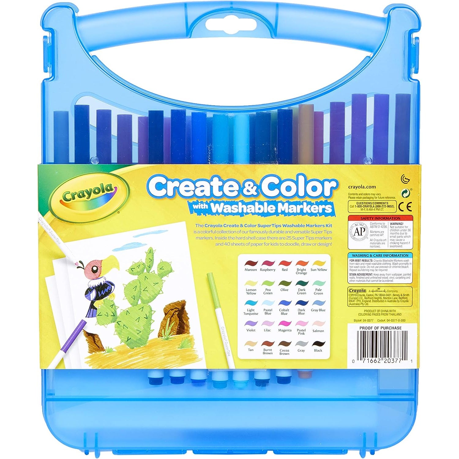 Crayola Super Tip Washable Marker Set, School Supplies for Teens, 20 Ct, Art  Gifts, Child Ages 3+