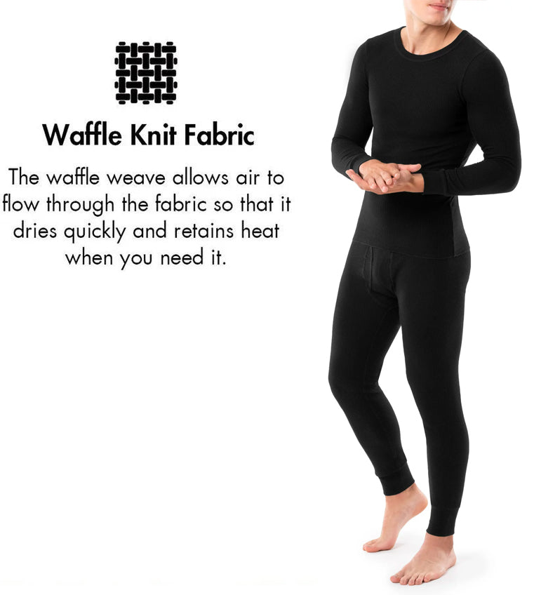 NEW Mens Thermal Underwear XL Waffle Knit Pants Gray Bottoms Long Johns