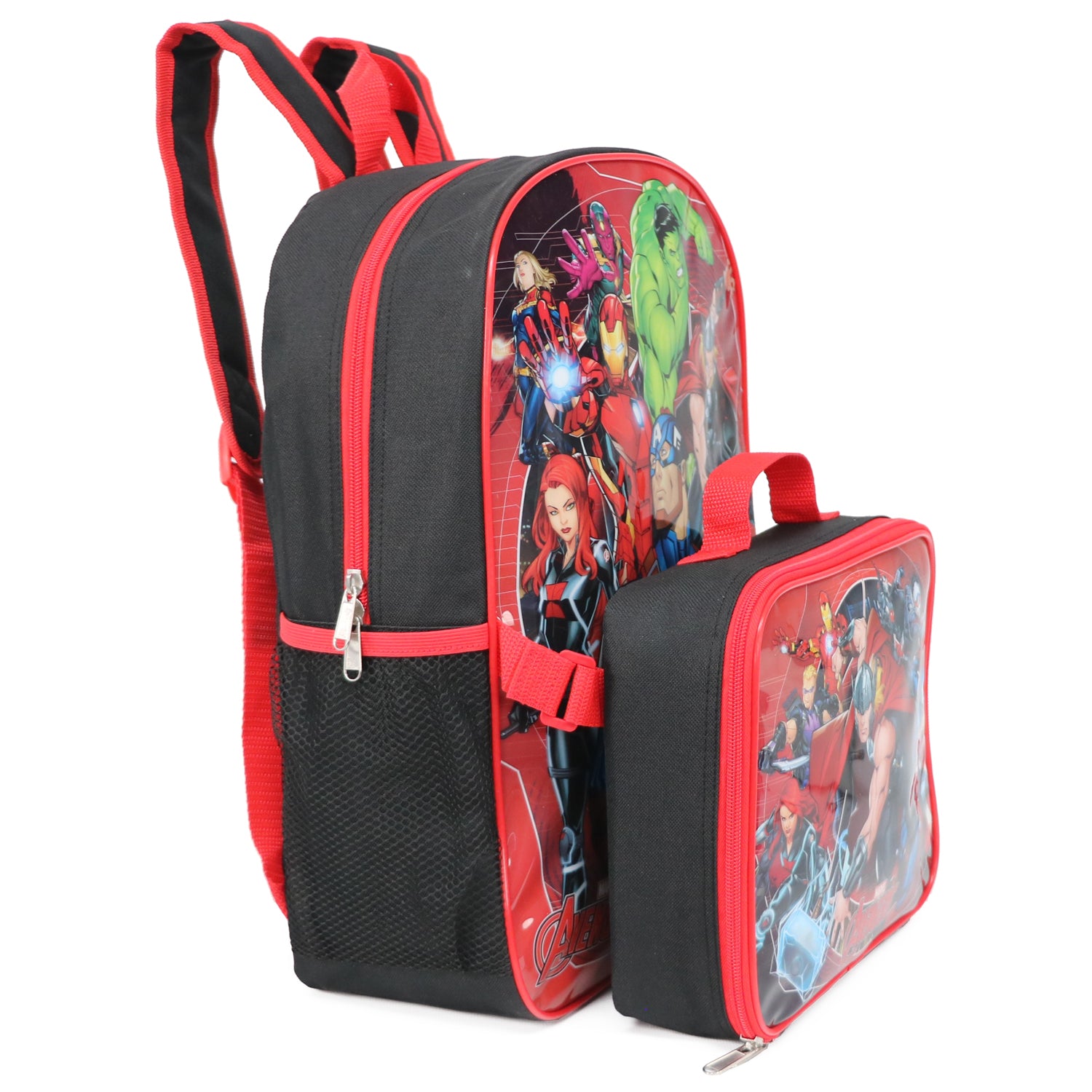 Marvel Avengers Boys' 2-Piece Backpack Lunchbox Set - Red/Multi, One Size