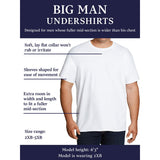 Fruit of the Loom Mens Crew Neck T-Shirts, Big Man, 3-Pack