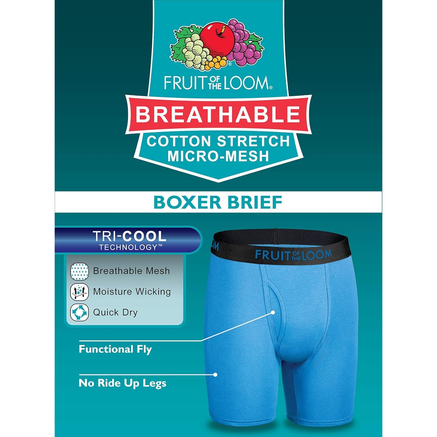 Fruit of the Loom Mens 360 Stretch Boxer Briefs, 7-Pack – S&D Kids