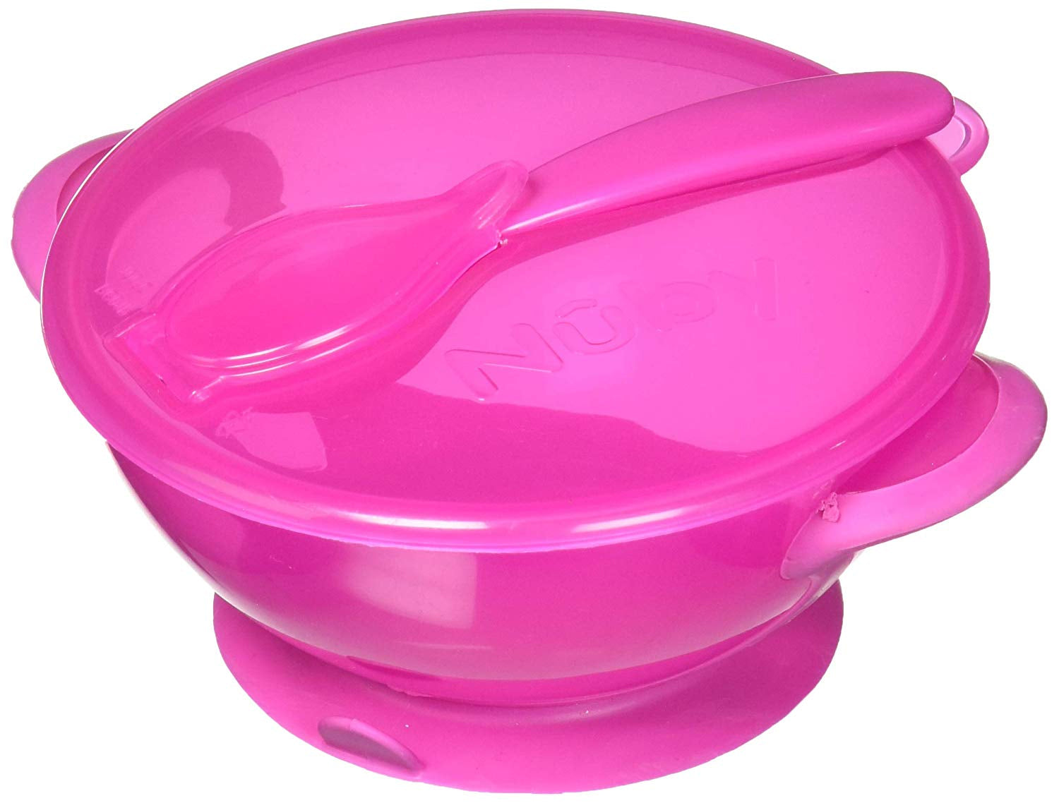 Nuby Easy Go Suction Bowl & Spoon with Lid - Durable - BPA Free -Multiple  Colors