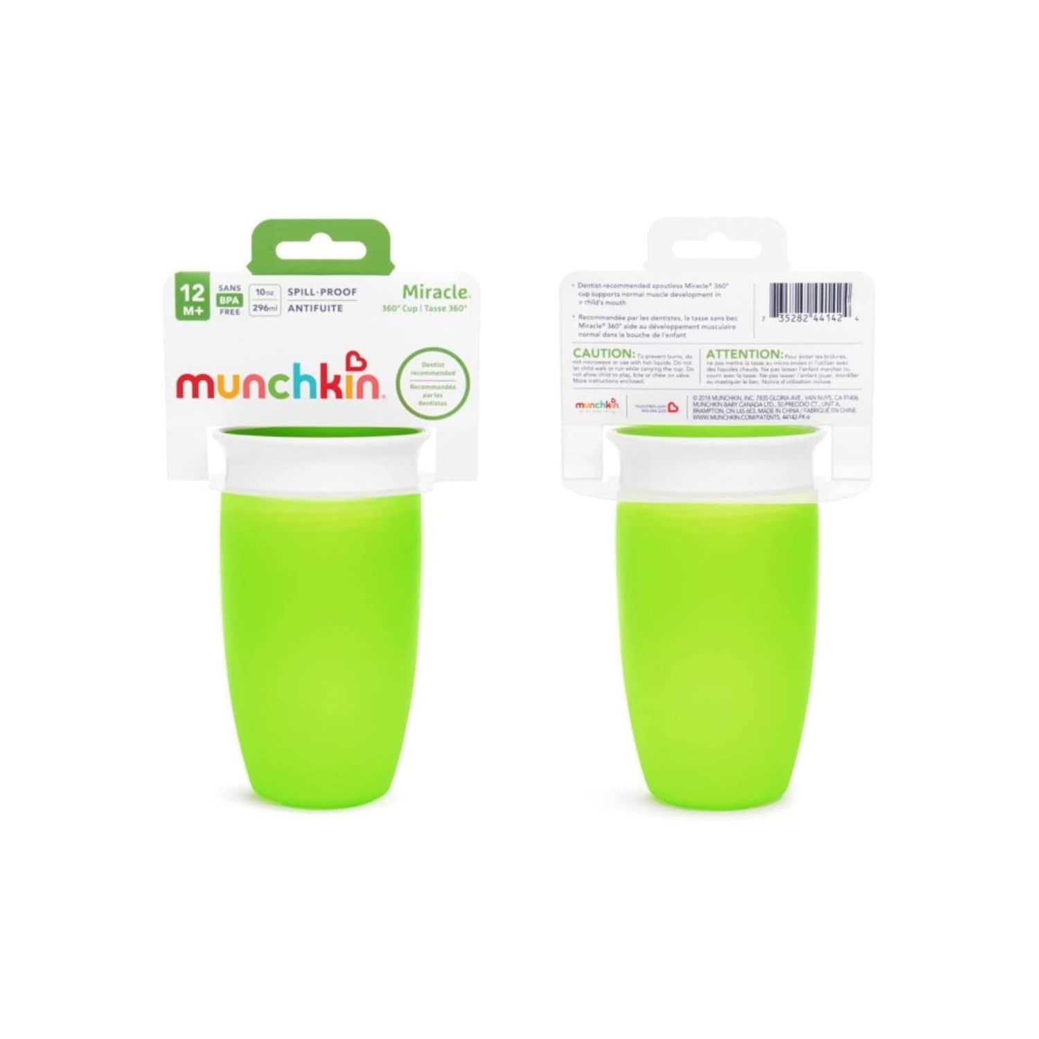 Munchkin Miracle 360 Sippy Cup - 10oz Green