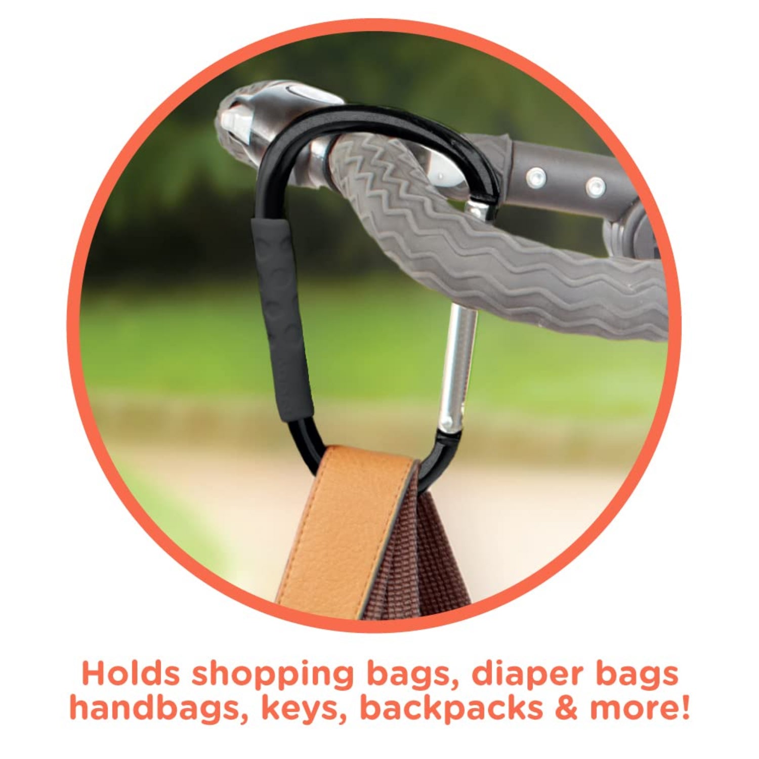 Nuby Large Handy Hook Carabiner Stroller Clip with Textured Soft Grip – S&D  Kids