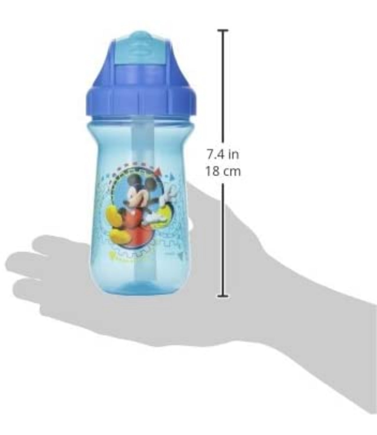  The First Years Disney Mickey Mouse Toddler Straw Cups - Disney  Toddler Cups with Name Tag Charm - 18 Months and Up - 10 Oz - 2 Count :  Video Games
