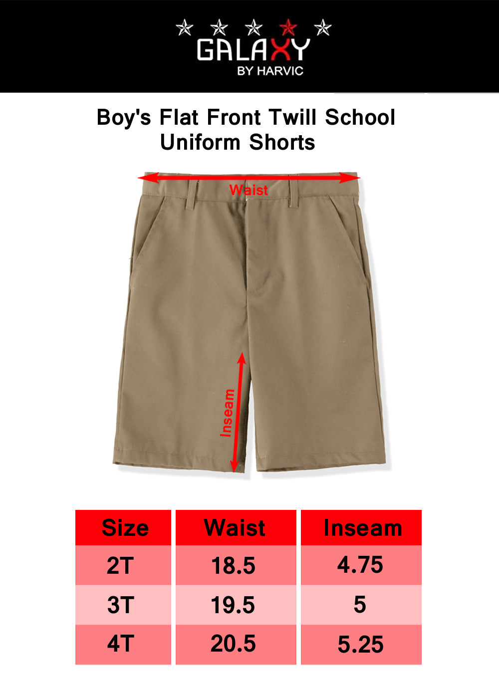 Galaxy Boys 8-20 Flat Front School Uniform Pants, Husky – S&D Kids