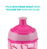 Nuby Kids Pop Up Sipper Water Bottle, Colors May Vary