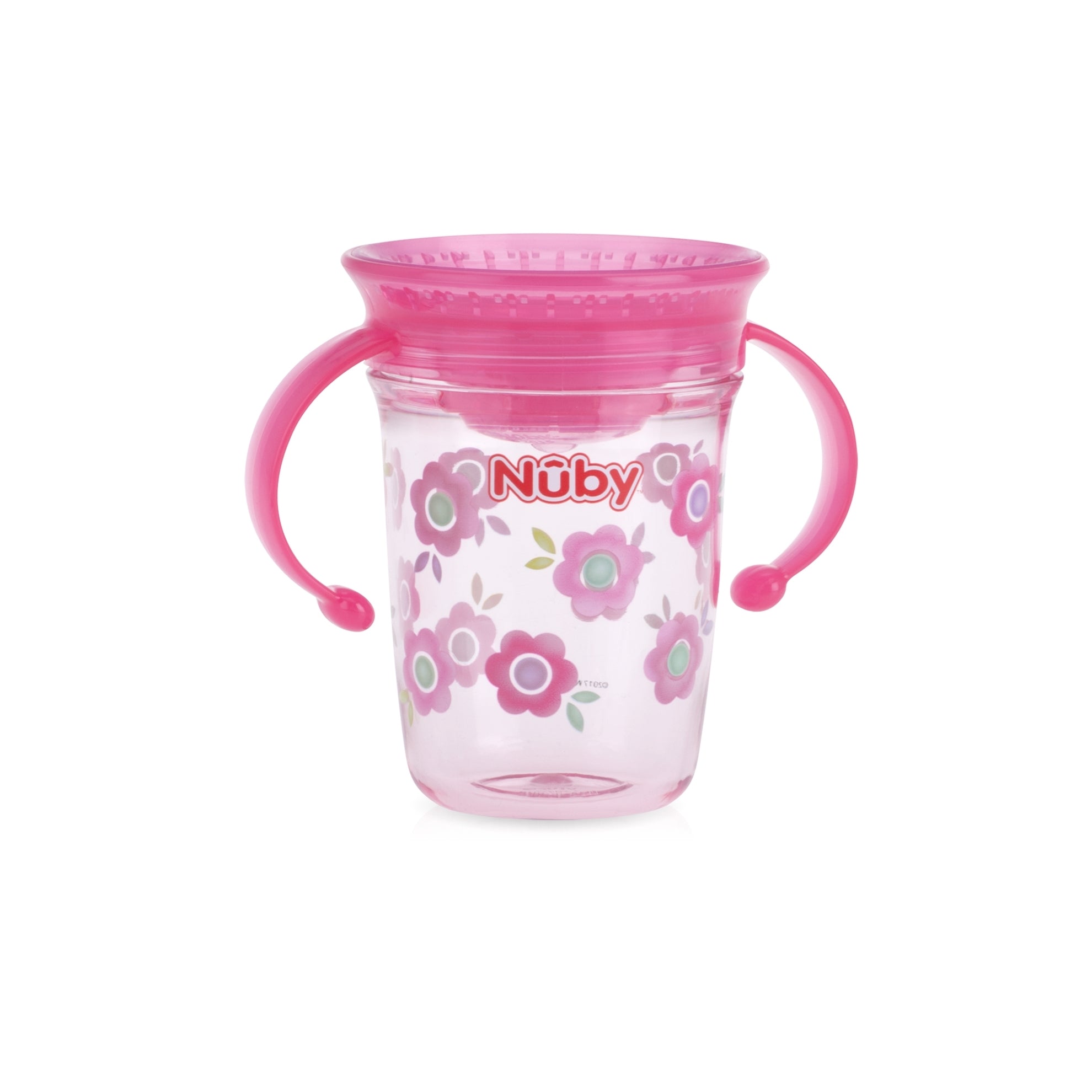 Nuby Tritan No Spill Flip N' Sip Twin Handle Printed Cup with 360 Weig –