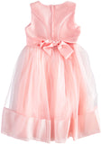 Pink Butterfly Girls 7-16 Pearl Mesh Border Dress