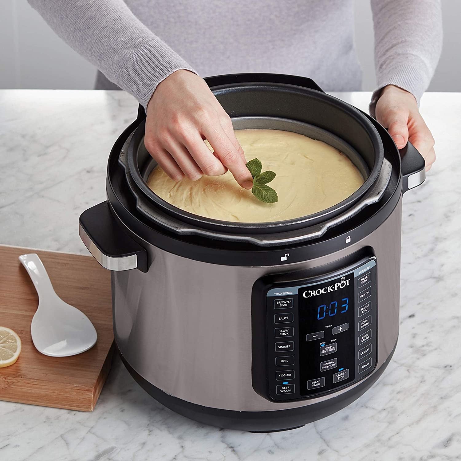 Crock-Pot - 8-Qt. Express Crock Programmable Slow Cooker and