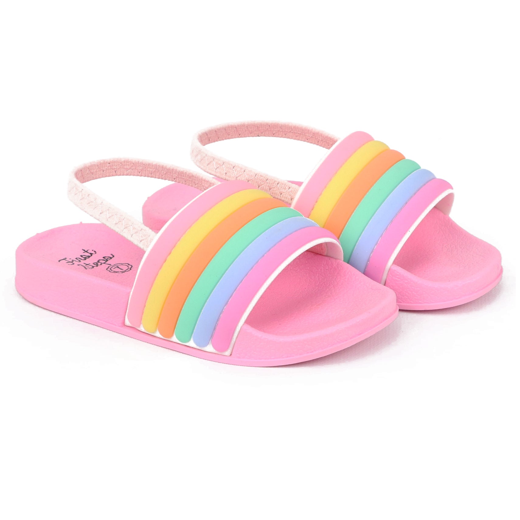 Rainbow slide sandals hot sale