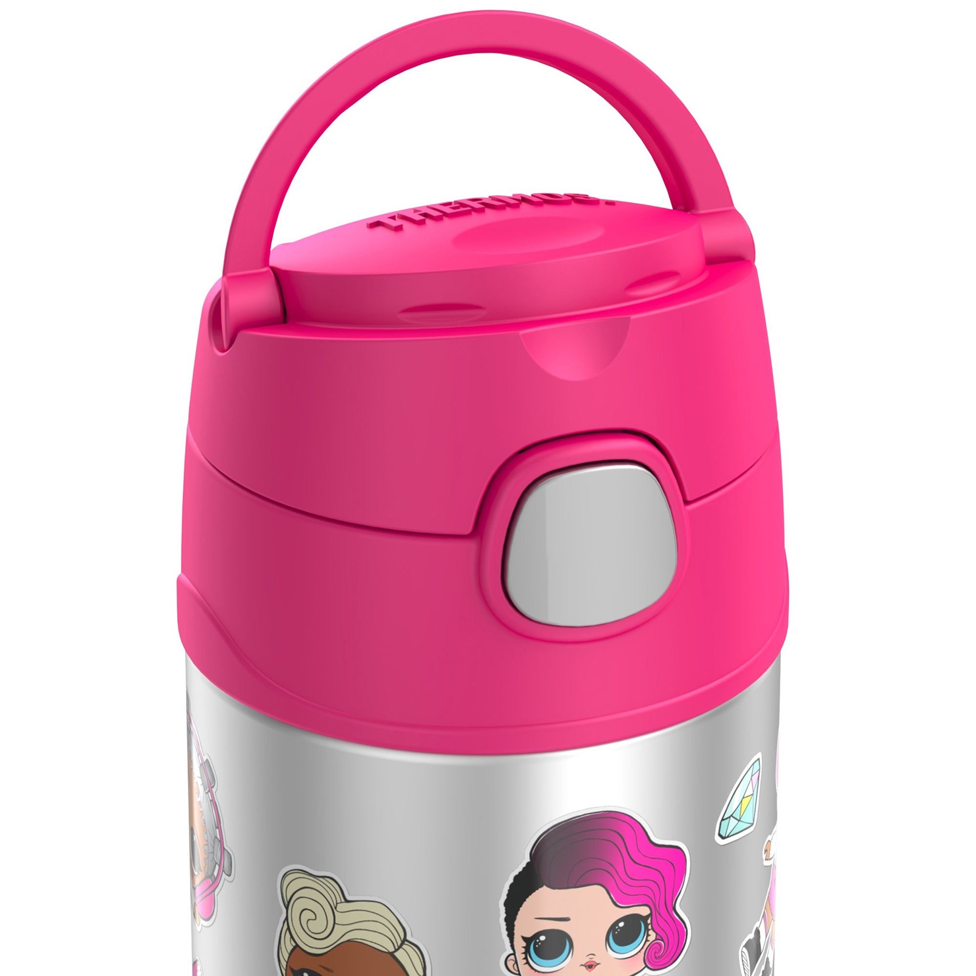 THERMOS FUNTAINER 12 Ounce Stainless Steel Vacuum Insulated Kids Straw  Bottle, LOL Surprise