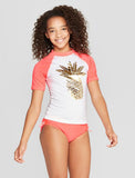 Rash Guard Girls 4-16 Short Sleeve Rash Guard