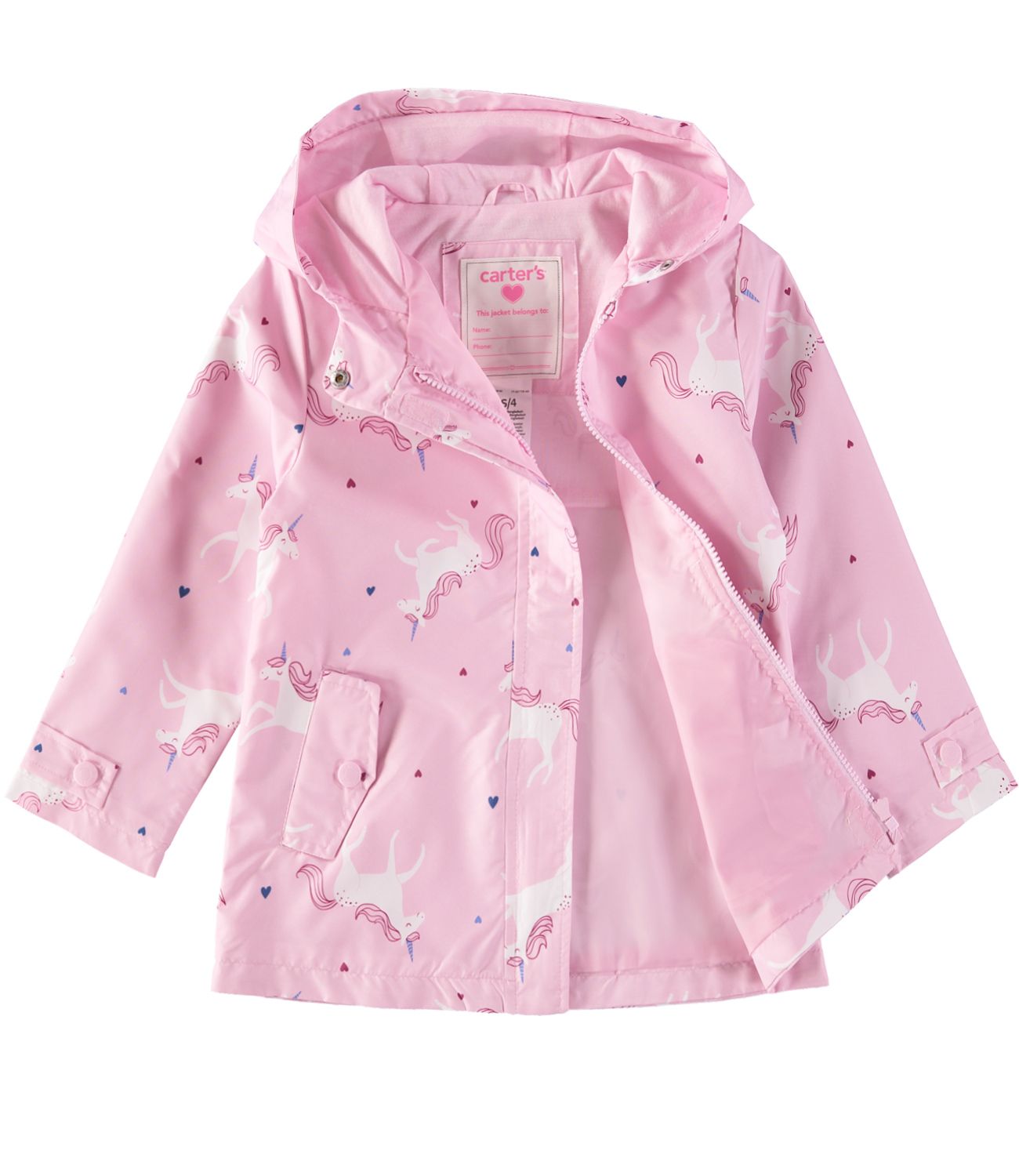 Carter s Girls Her Favorite Rainslicker Rain Jacket Unicorn 2T