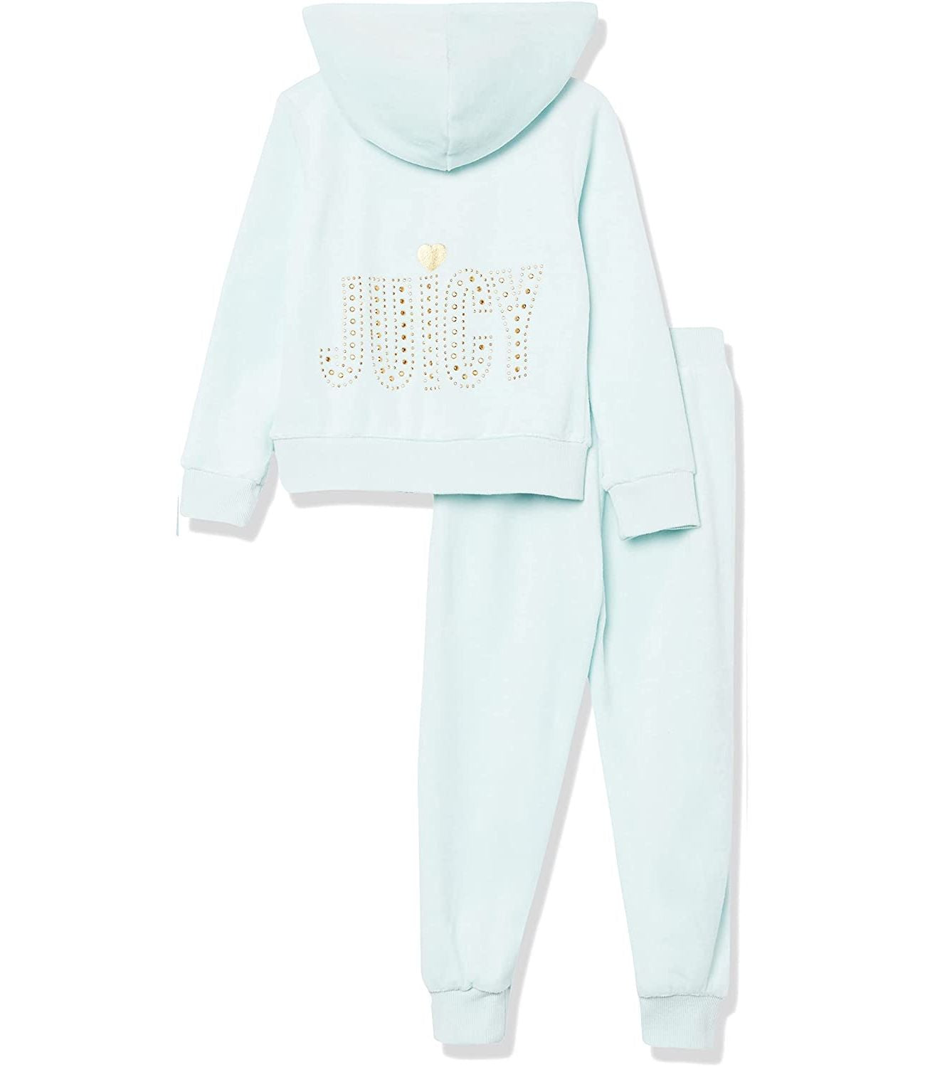 Juicy Couture Little Girls 2T-6X Long Sleeve Logo Velour Sweatshirt &  Matching Jogger Pant Set
