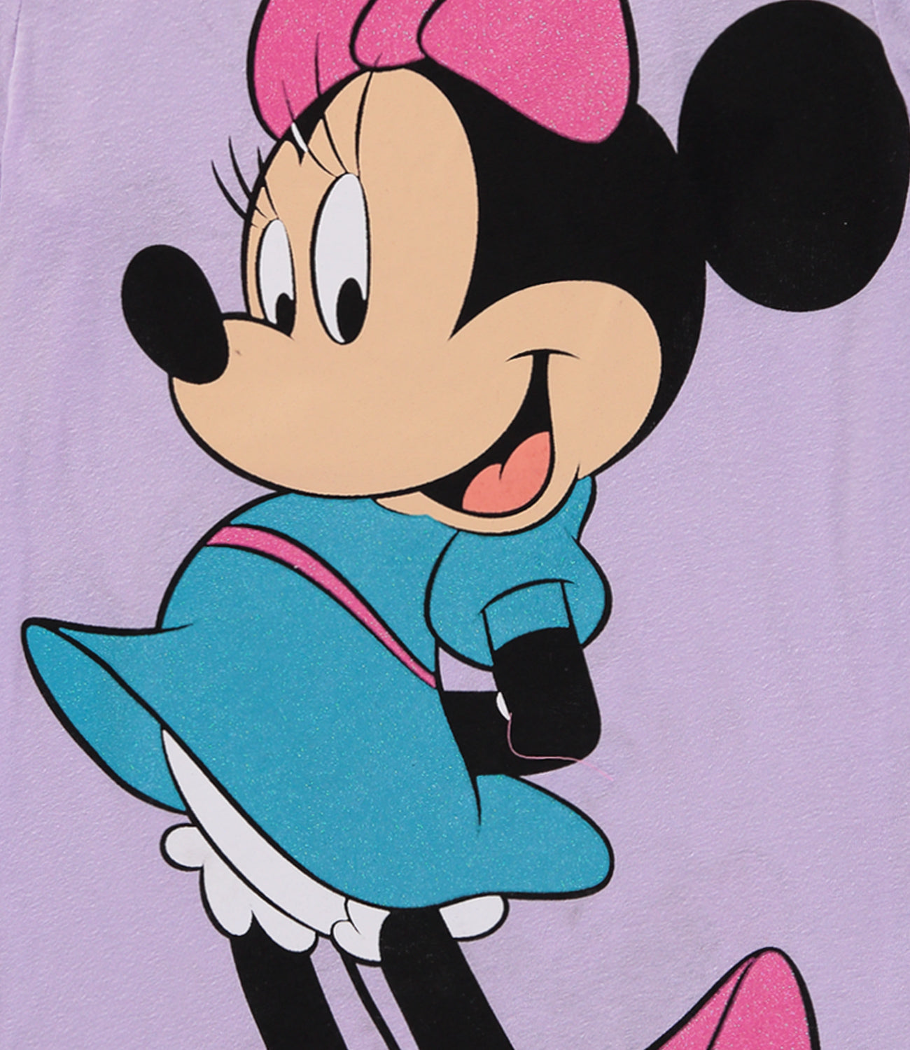S&D – Minnie Sleeve 4-14 Screen Kids Short Mouse T-Shirt Disney Girls Print