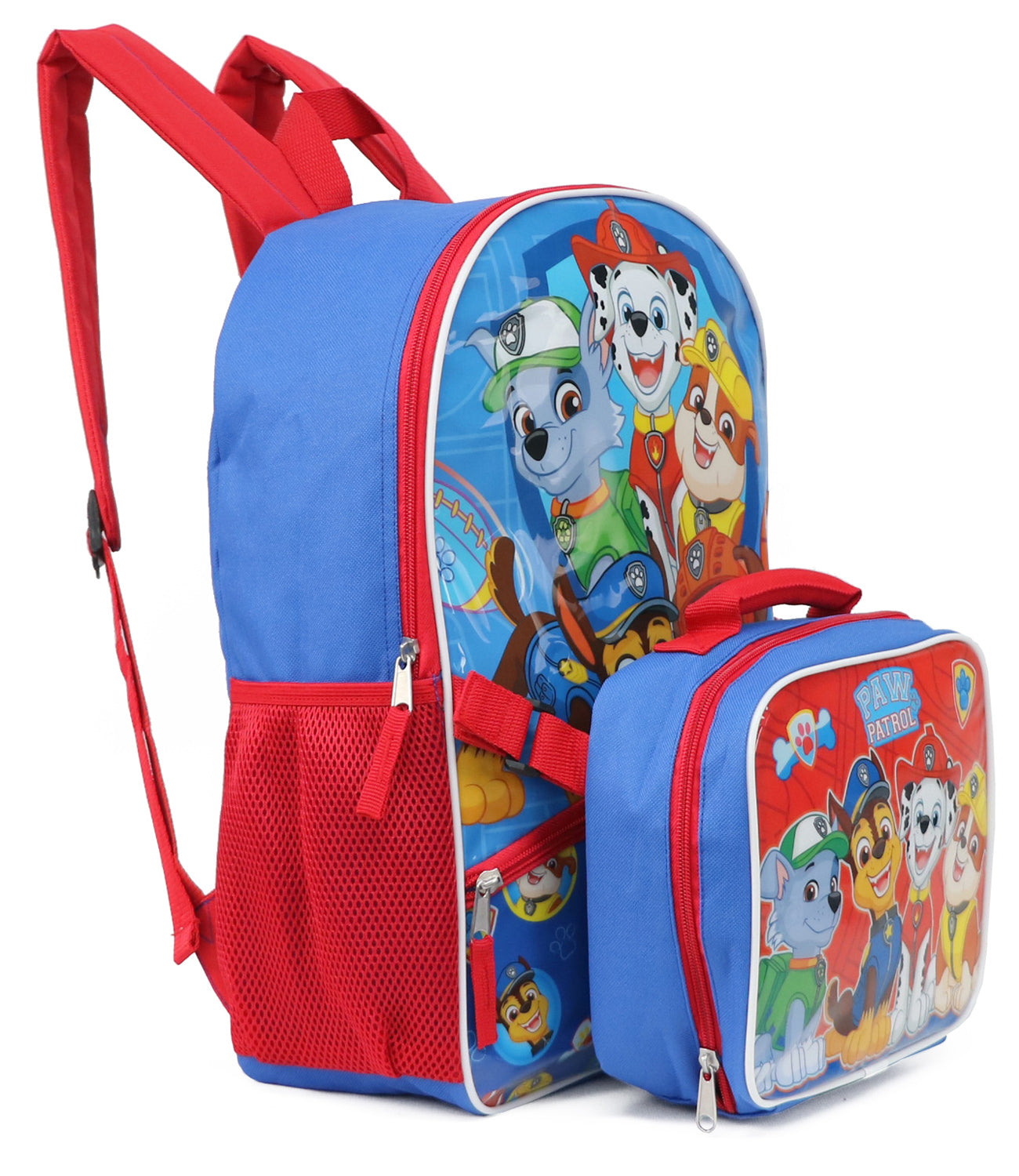  Nickelodeon Paw Patrol Lunch Bag Lunchbox (Blue on Red