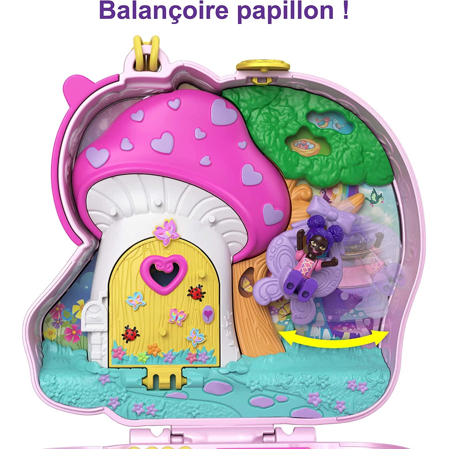 Mattel Polly Pocket Unicorn Forest Compact Tea Party-Themed