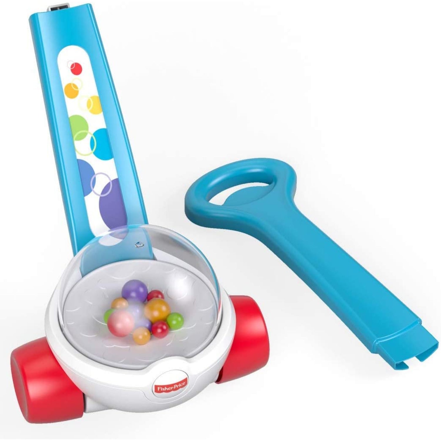 Fisher-Price Corn Popper Baby to Toddler Push Toy with Ball-Popping Action  for Ages 1+ Years, 2-Piece Assembly, Blue