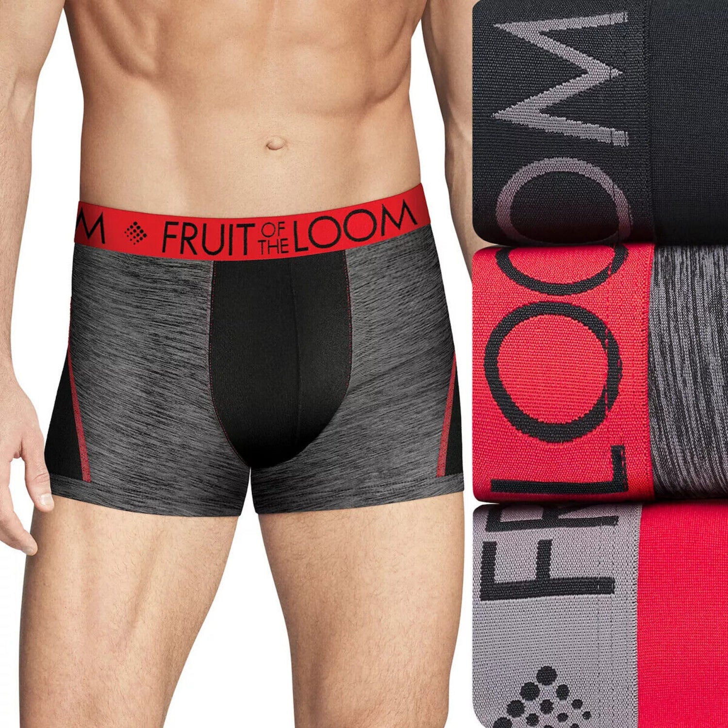 Fruit of the Loom Men's Breathable Boxer Briefs, 3-Pack 