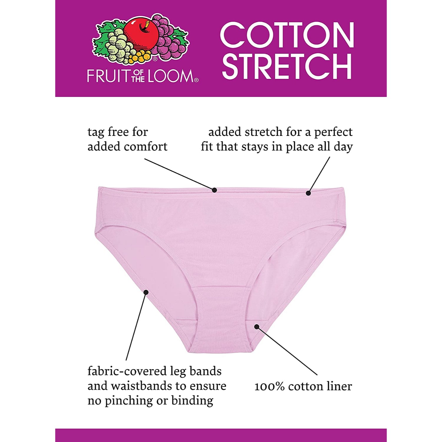 Fruit of the Loom Women's Assorted Breathable Cotton-Mesh Brief