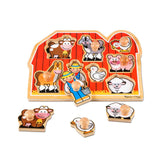 Melissa and Doug Large Farm Jumbo Knob Puzzle - 8 pieces