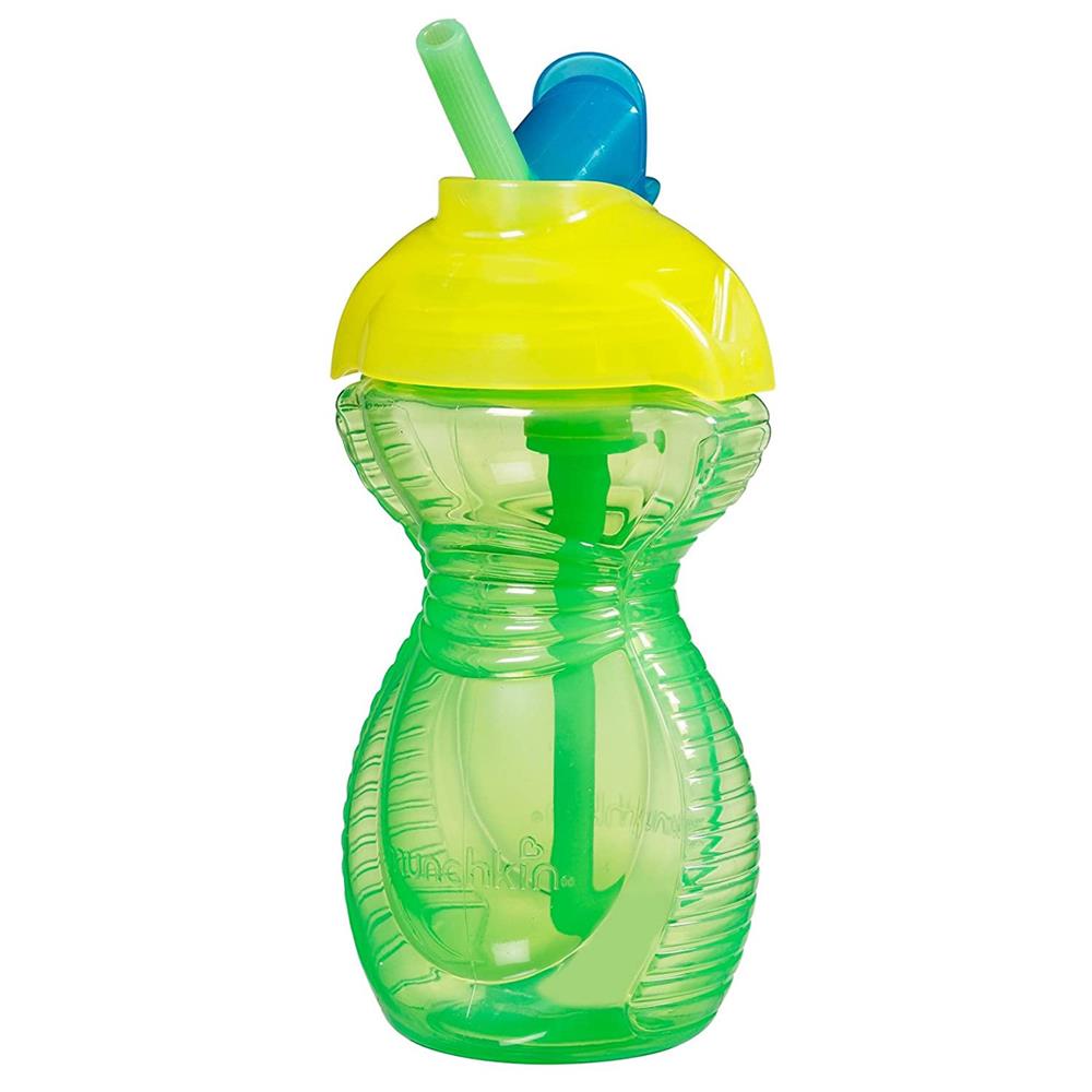 Munchkin Click Lock Weighted Straw Cup, 7 Ounce, Blue/Green, Pack