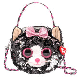 TY Kiki Reversible Sequin Cat Purse