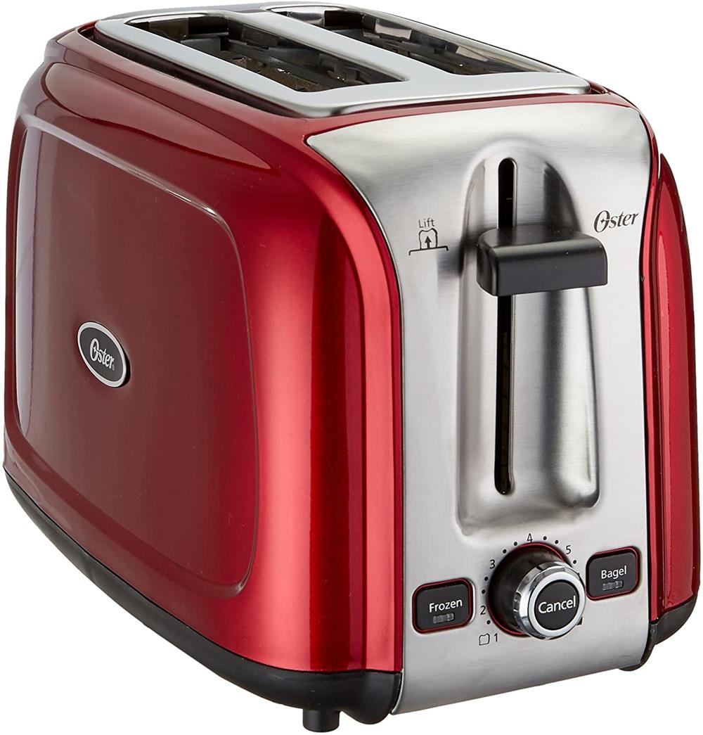 Oster 2-Slice Toaster with Extra-Wide Slots Red